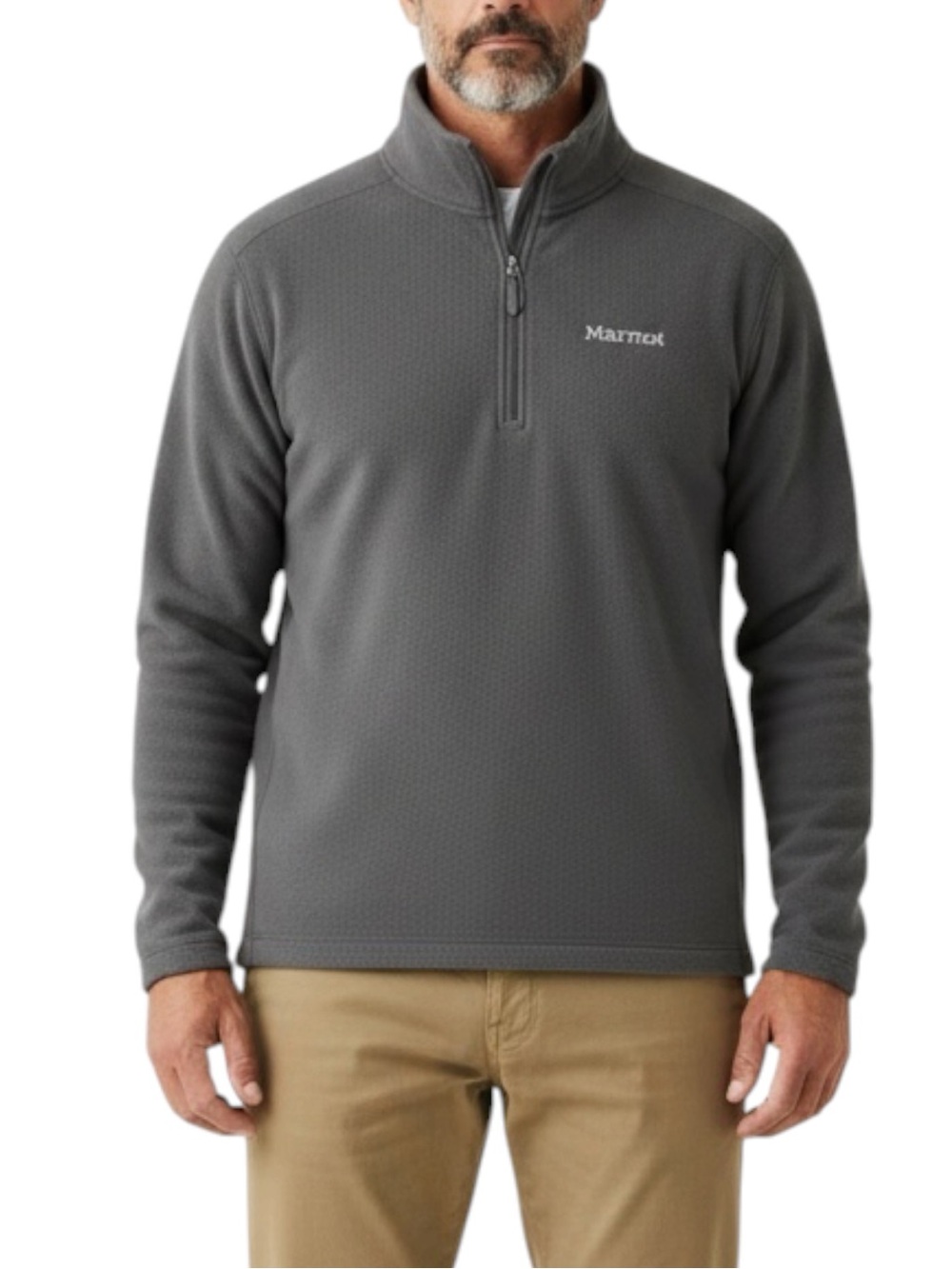 MARMOT Men’s Polartec Half-Zip Fleece Pullover in Gray Size Large — COMFY!!!